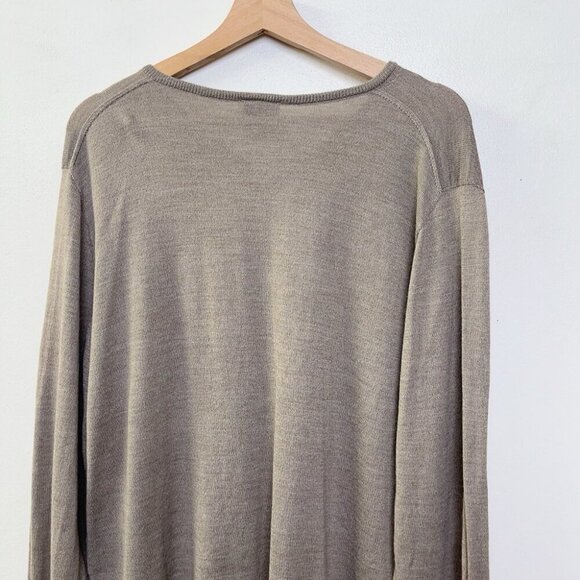 Nike Golf Mens Xlarge Vneck Wool Fine Knit Sweater In Tan Color - Picture 10 of 12